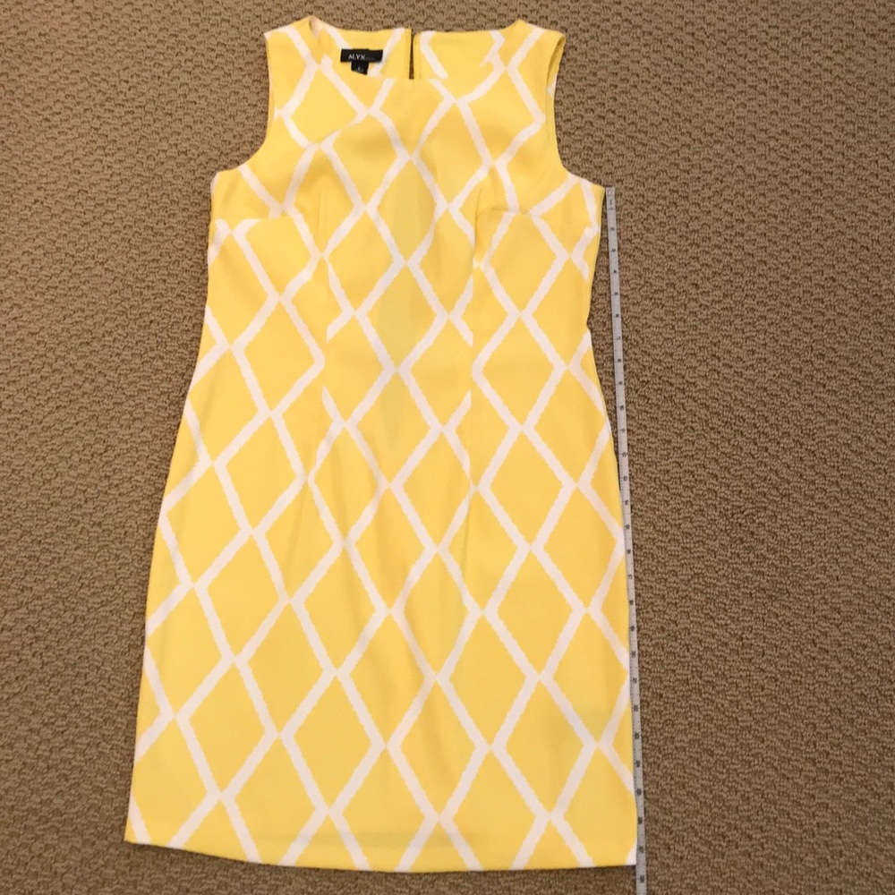 ALYX Sleeveless Dress Women’s Sleeveless Dress Beautiful Yellow With White Sz 8